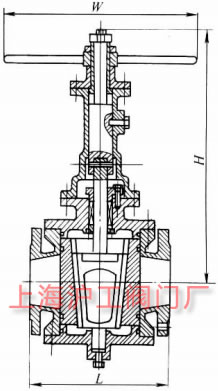 軌道旋塞閥主要外形及結構尺寸示意圖
