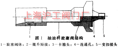 圖 1 抽油桿旋塞閥結構