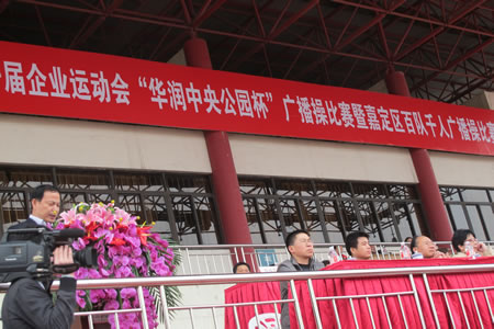 嘉定區第一屆企業運動會廣播操比賽主席臺